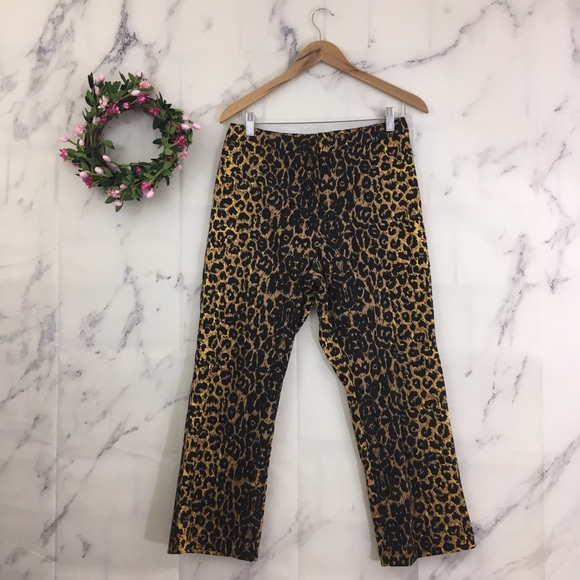 Bliss Pants - {3/$25} 90s Bliss Leopard Print Ankle Pants